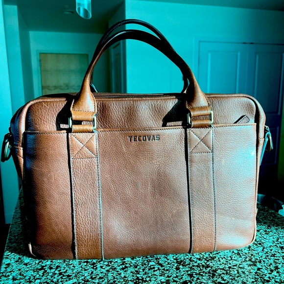 Tecovas Bags Tecovas Mens Leather Briefcase Handcrafted Laptop Bag